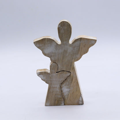 Mango Wood Angel in Angel - Whitewash – packaging