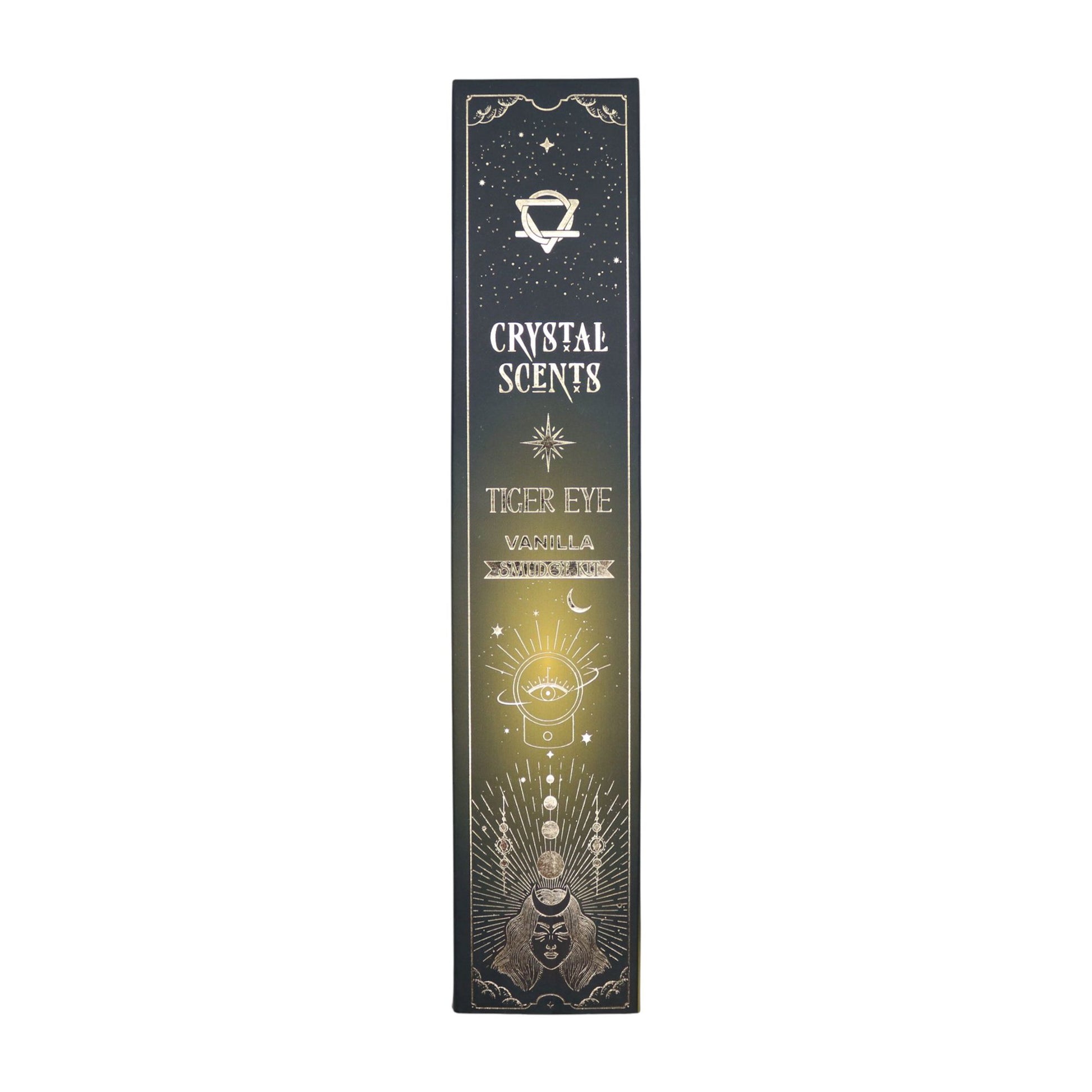 Tiger Eye Crystal Scents Smudge Incense - Vanilla – packaging