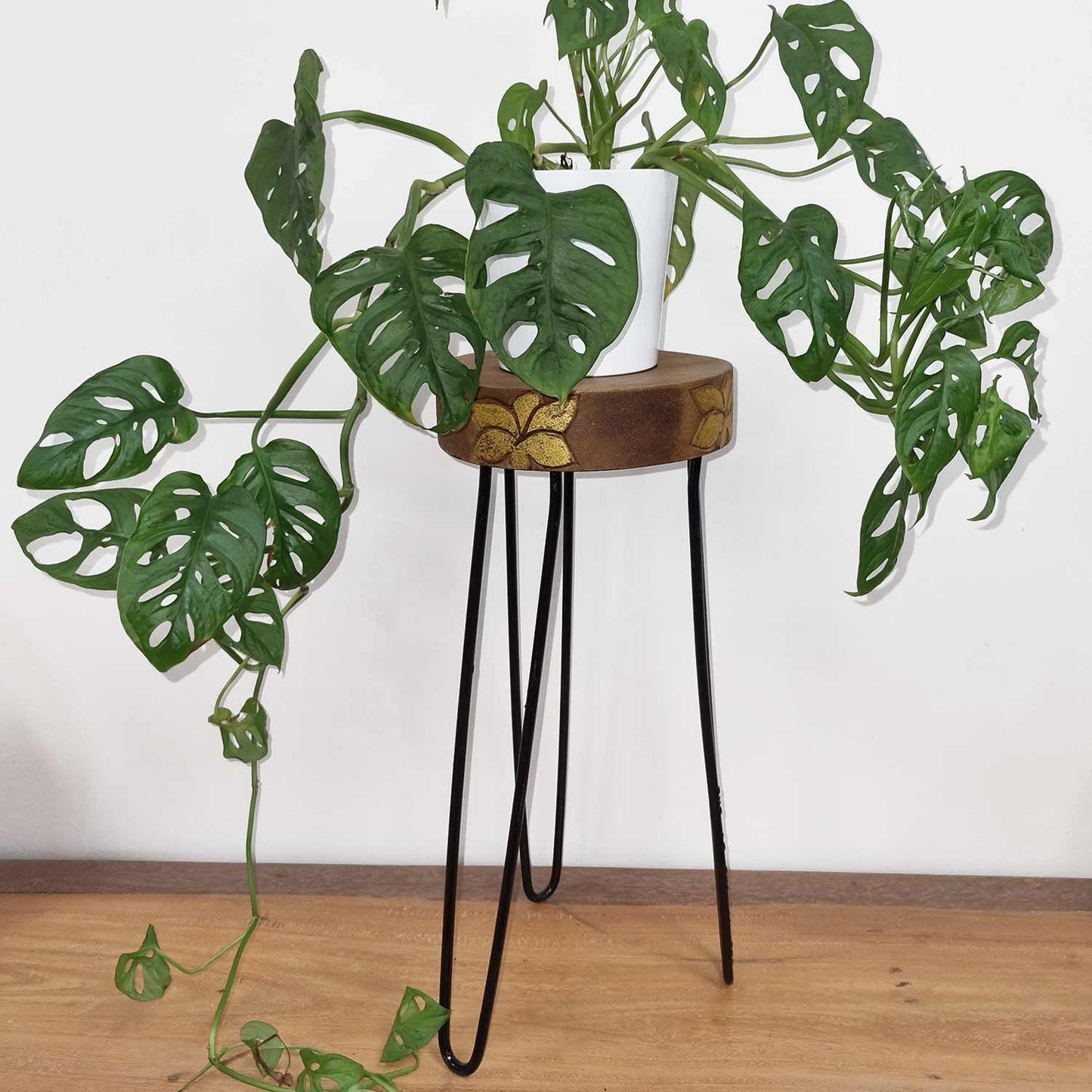 Plant Stand – Natural & Gold
