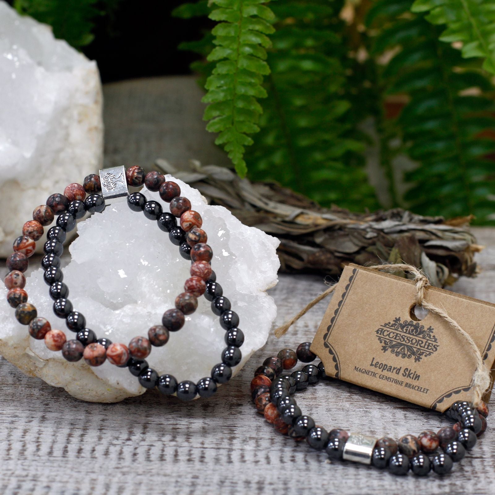 Magnetic Gemstone Bracelet - Leopard Skin – packaging