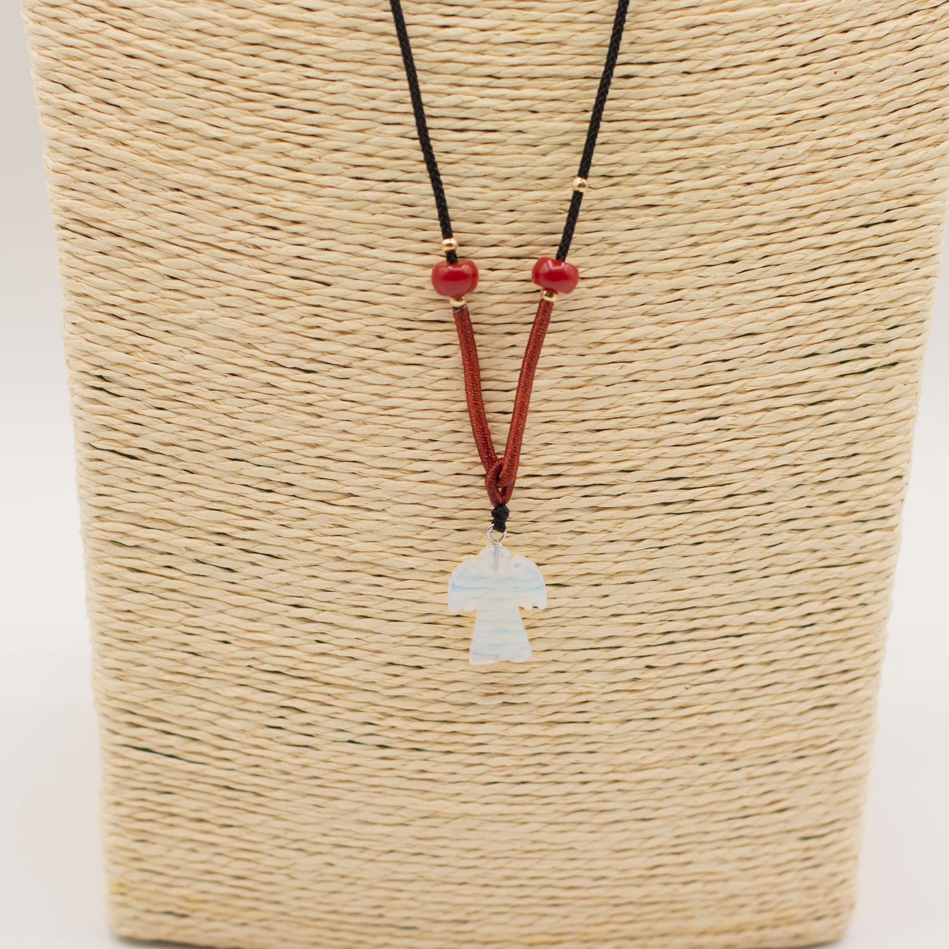 Cord Necklace Gemstone Pendant - Opalite Angel – packaging
