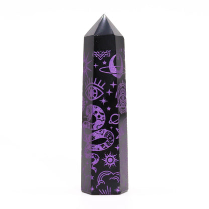 Black Obsidian Point - Mystic Story - Deep Purple – product image 5