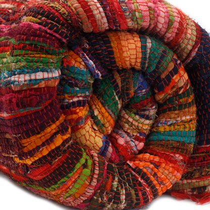 Luxury Handwoven Rag Rug – Red (150 × 90 cm) – product image 6