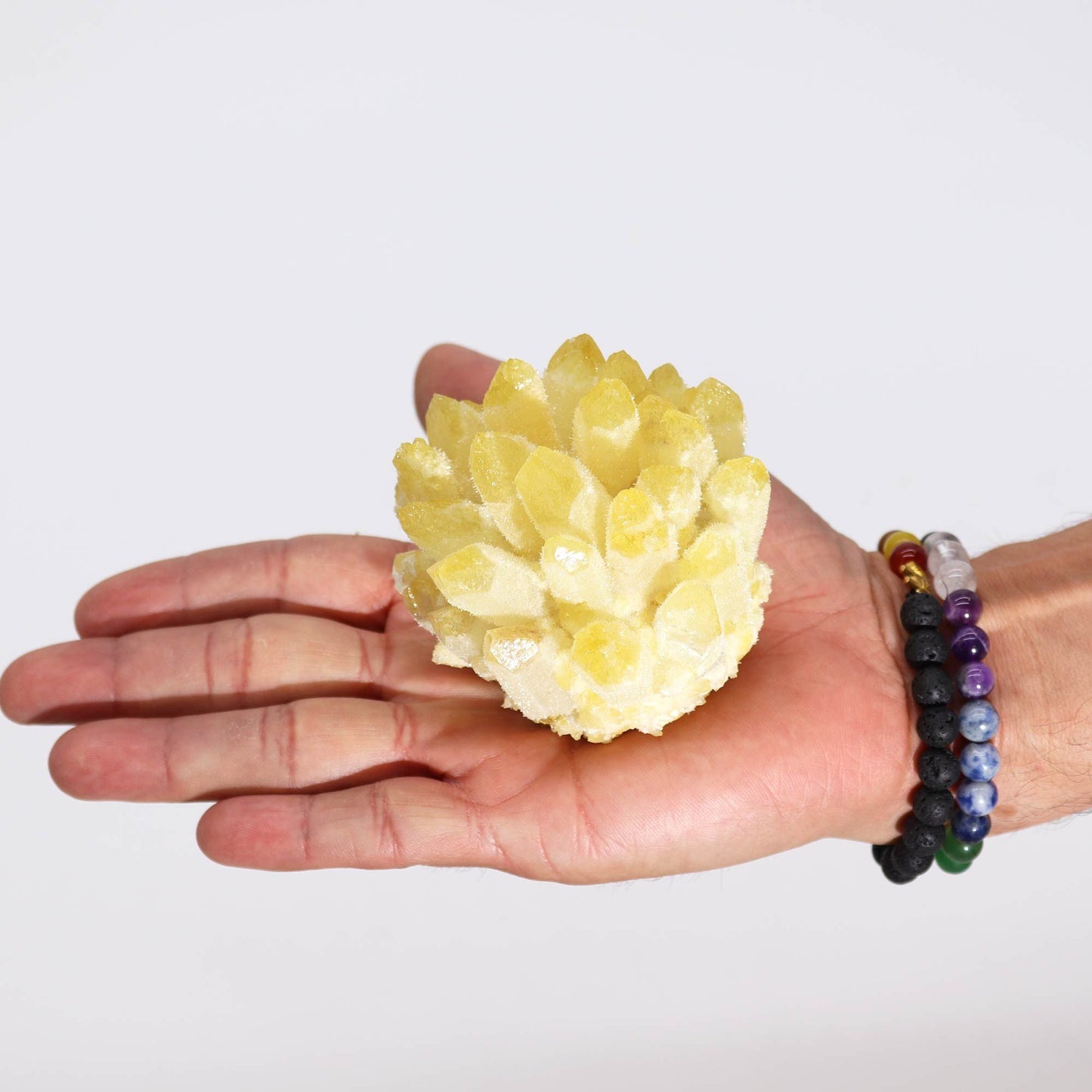 Natural Quartz Cluster - Yellow Ghost Quartz – packaging