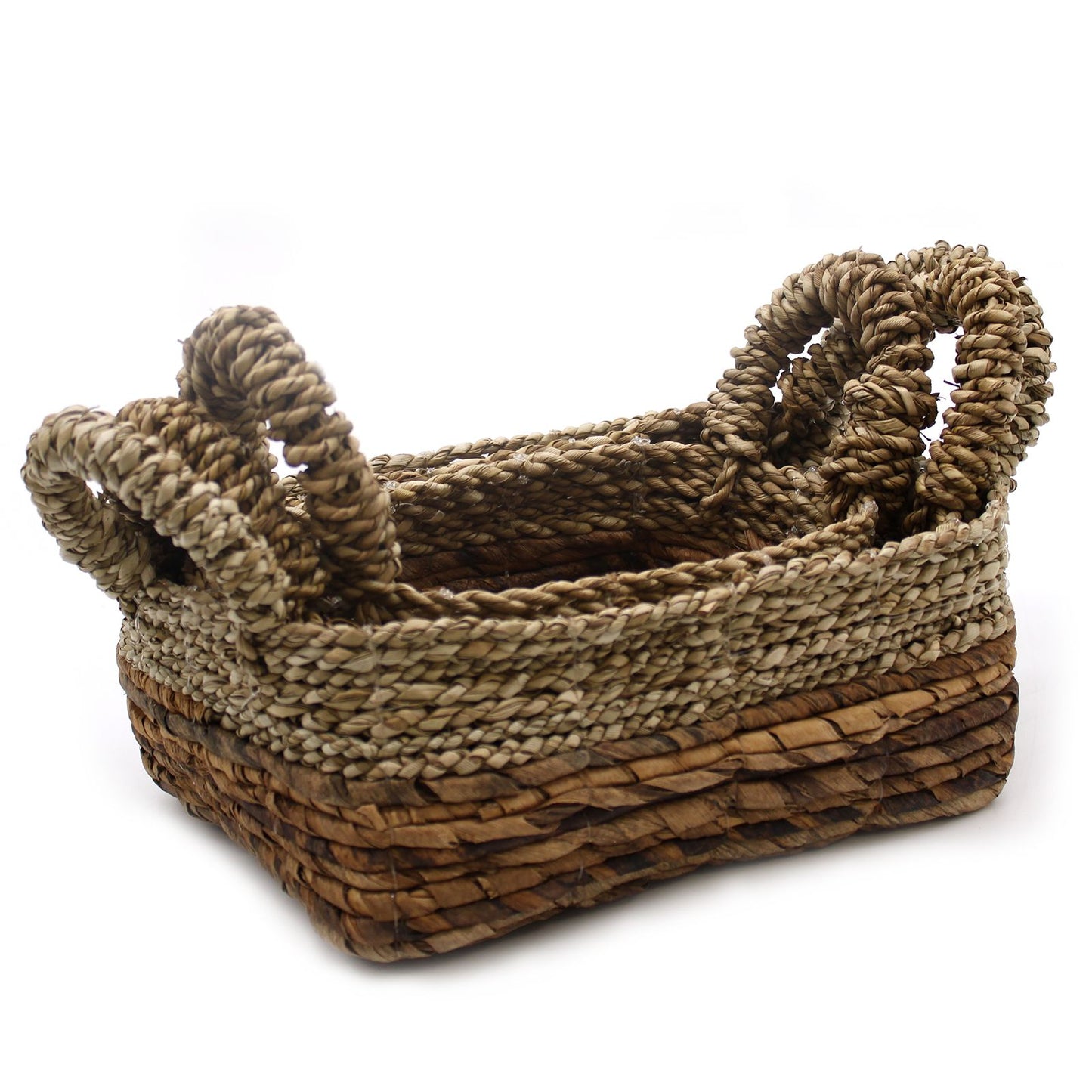 Banana Leaf & Seagrass Square Basket – Set of 3