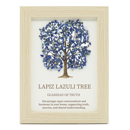 Gemstone Picture - Tree of Life - Lapiz (20x14.7x1cm) | Auro & Co