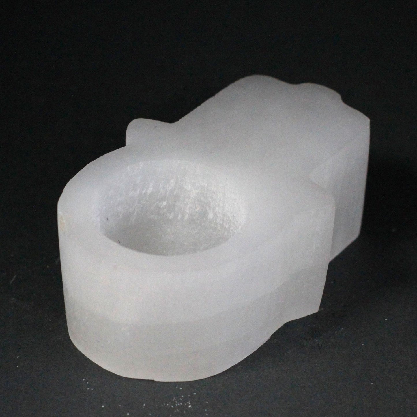Selenite Hamsa Candle Holder  | Auro & Co