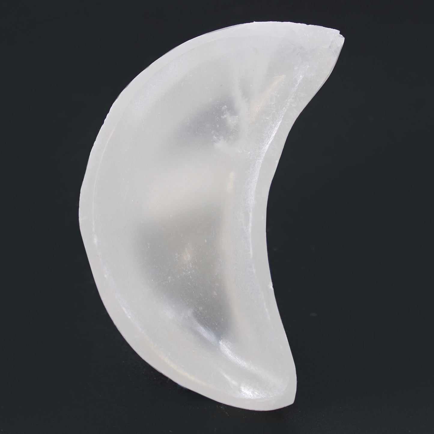 Selenite Moon Bowl - 10cm – detail view