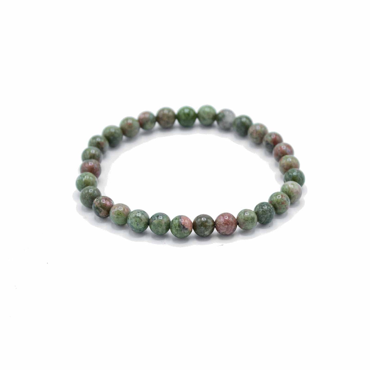 Gemstone Manifestation Bracelet - Green Jasper - Growth – detail view
