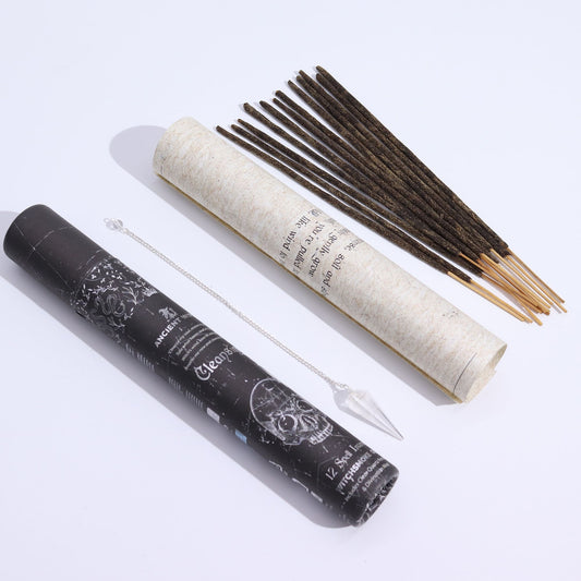 Ancient Witch Spell Incense – Cleansing (Rock Crystal Pendulum Set)