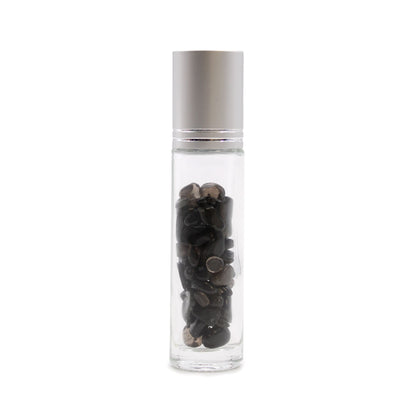 Black Tourmaline Aura-Infused Essential Oil Roller Bottle