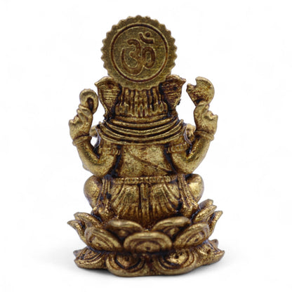 Wisdom & New Beginnings Brass Ganesha Mini Statue – 30mm