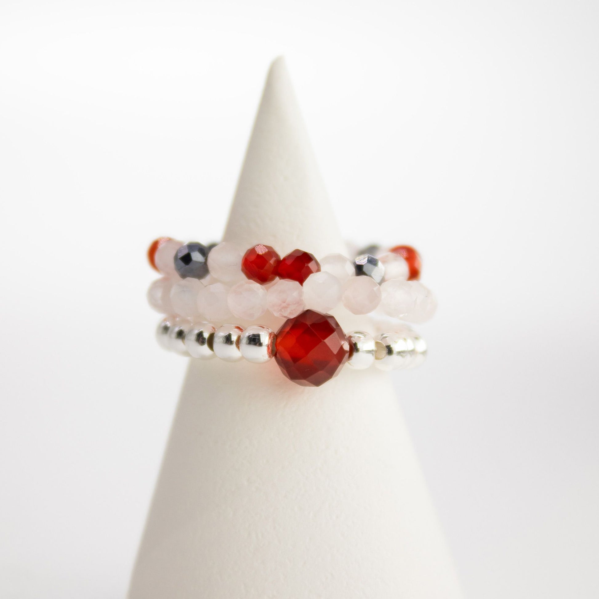 Nymph Spirit Gemstone Ring Set - Love & Flame – lifestyle shot