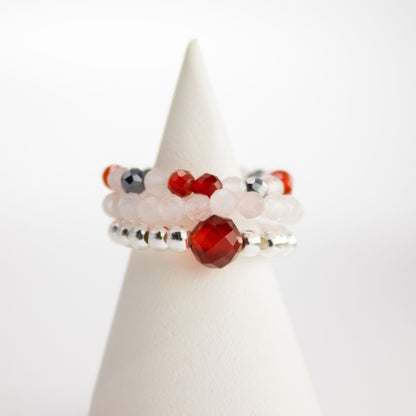 Nymph Spirit Gemstone Ring Set - Love & Flame – lifestyle shot