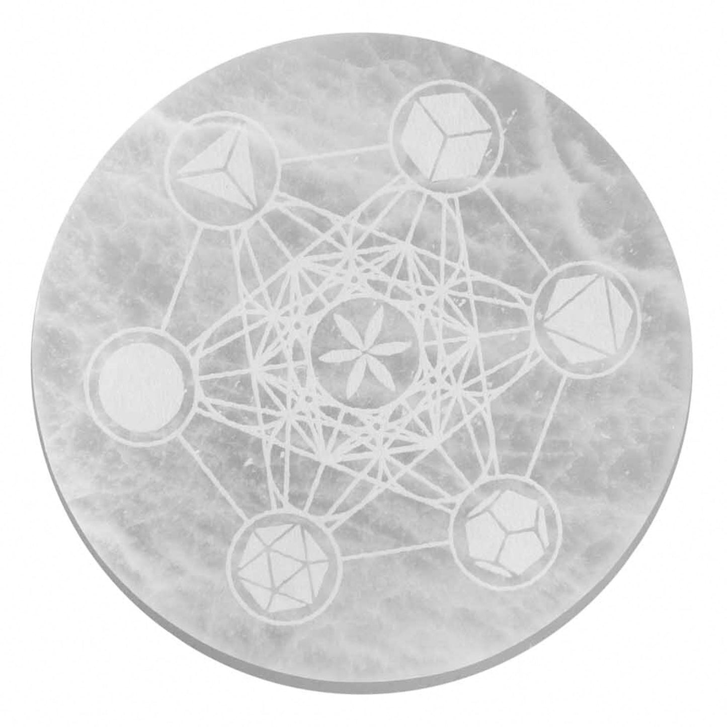 Large Charging Plate 18cm - Sacred Geometry | Auro & Co