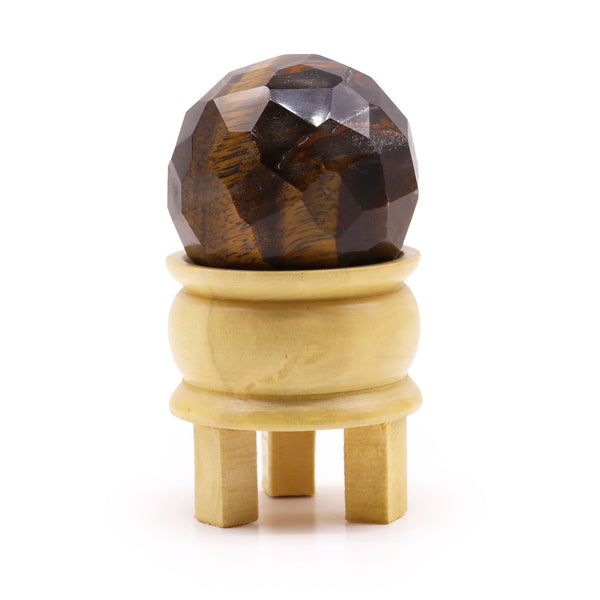 Gemstone Faceted Healing Ball & Stand - Tigereye | Auro & Co