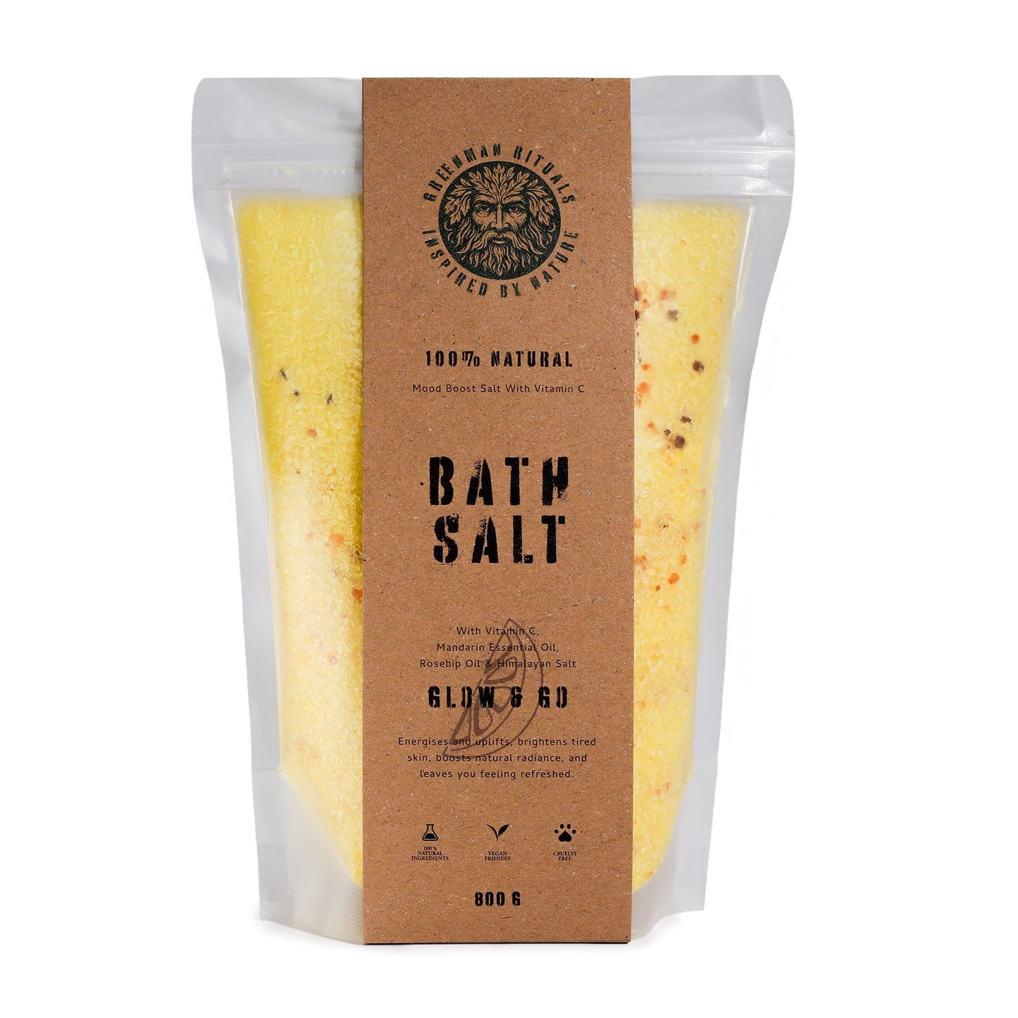 Greenman Rituals Vitamin C & Mandarin Epsom Bath Salt – Glow & Go | Auro & Co