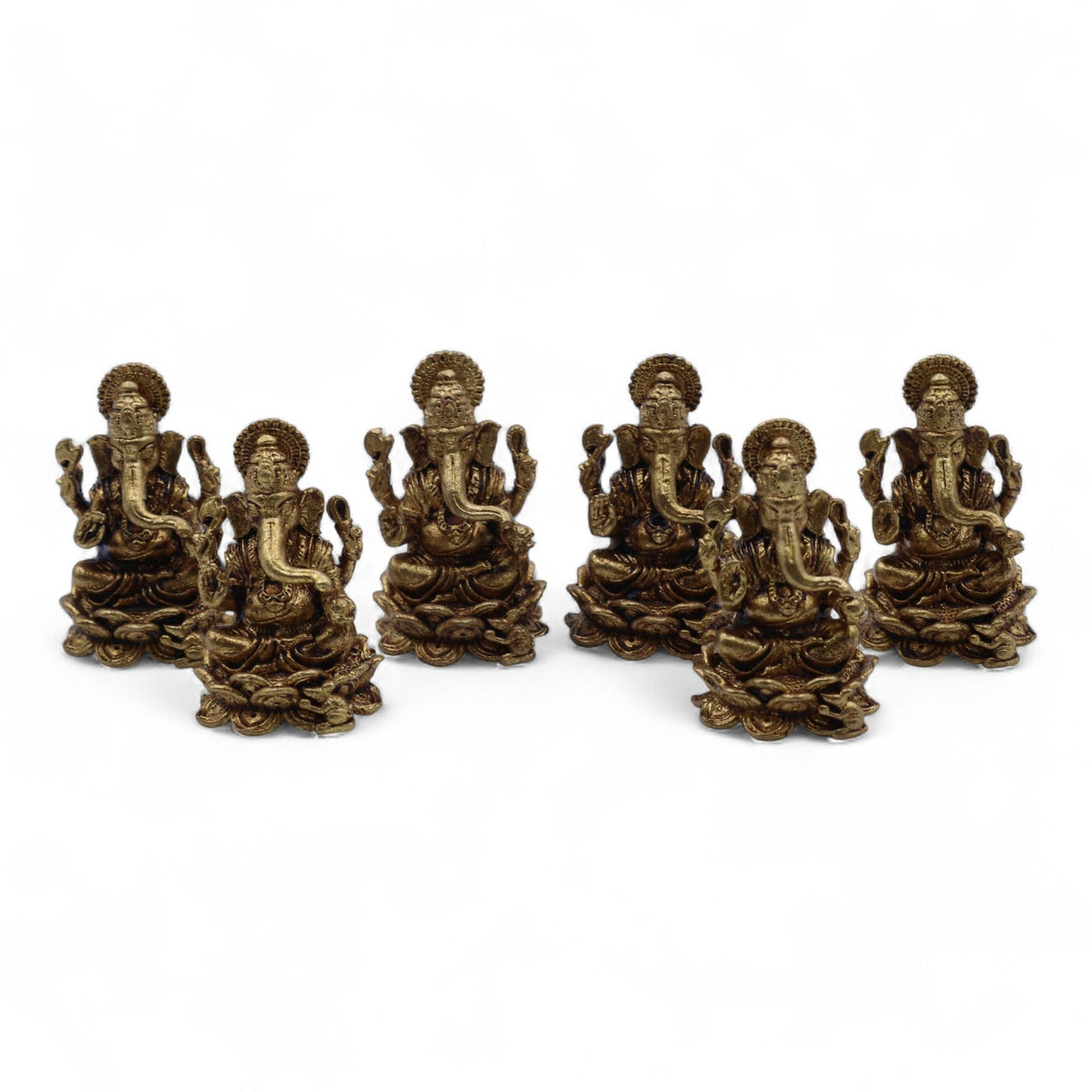 Ganesha Brass Miniature Figure, Small, 4cm