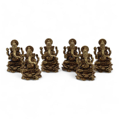 Ganesha Brass Miniature Figure, Small, 4cm