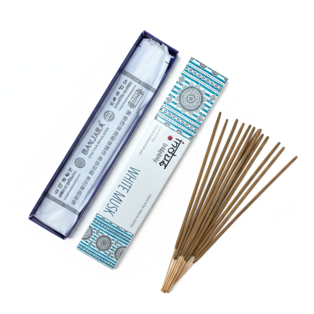 White Musk Incense Sticks, Indus Treasures, 15g