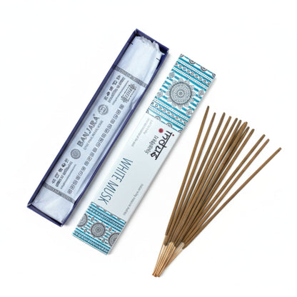 White Musk Incense Sticks, Indus Treasures, 15g