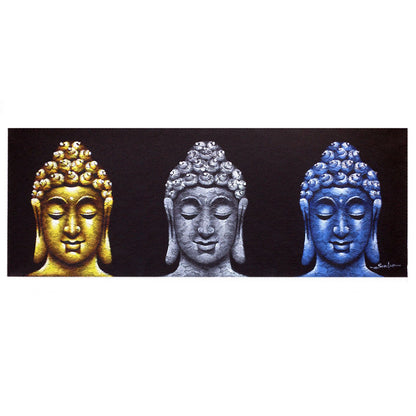 Buddha Painting - Three Heads Black | Auro & Co