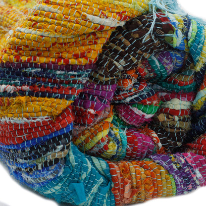 Luxury Handwoven Rag Rug – Blue(150 × 90 cm) – product image 5