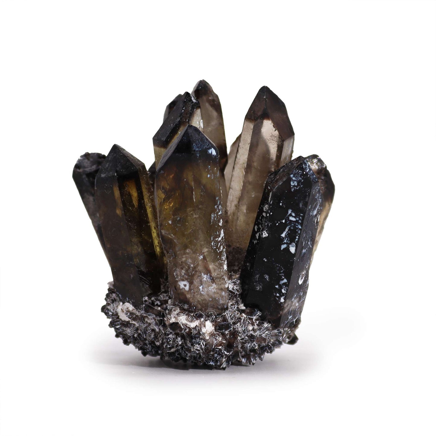 Crafted Quartz Cluster - Smoky Ghost Quartz | Auro & Co