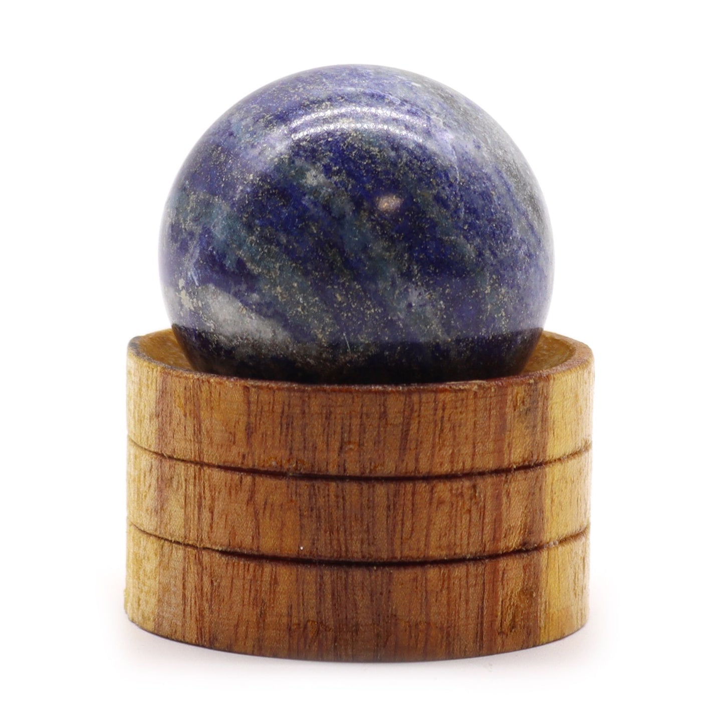 Gemstone Sphere 40mm - Afghan Lapis  with Stand | Auro & Co