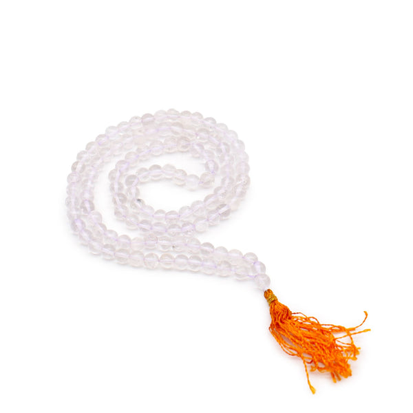 108 Bead Mala - Rock Crystal | Auro & Co