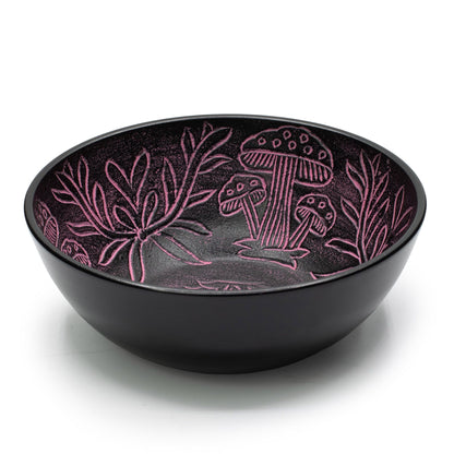 Aluminum Singing Bowl - Magic Mushroom - Pink (20cm) – detail view