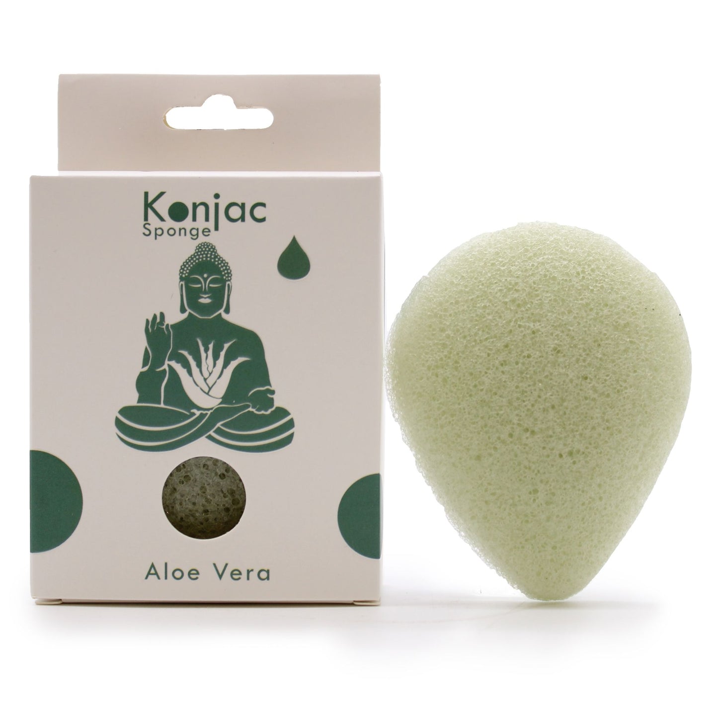 Teardrop Konjac Sponge - Aloe Vera - Healing | Auro & Co