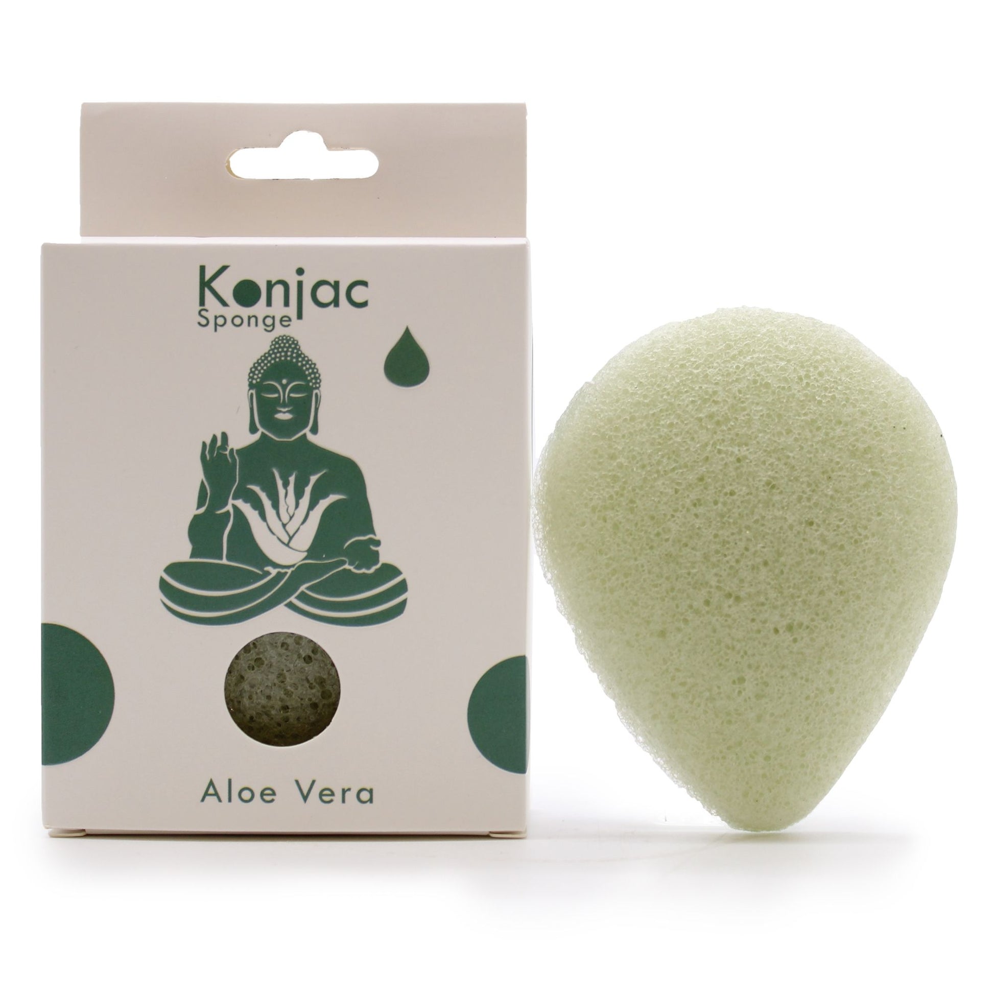 Teardrop Konjac Sponge - Aloe Vera - Healing | Auro & Co