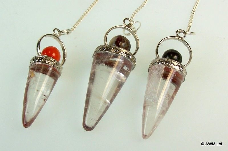 Rock Crystal Cone & Silver Ring - Asst – detail view