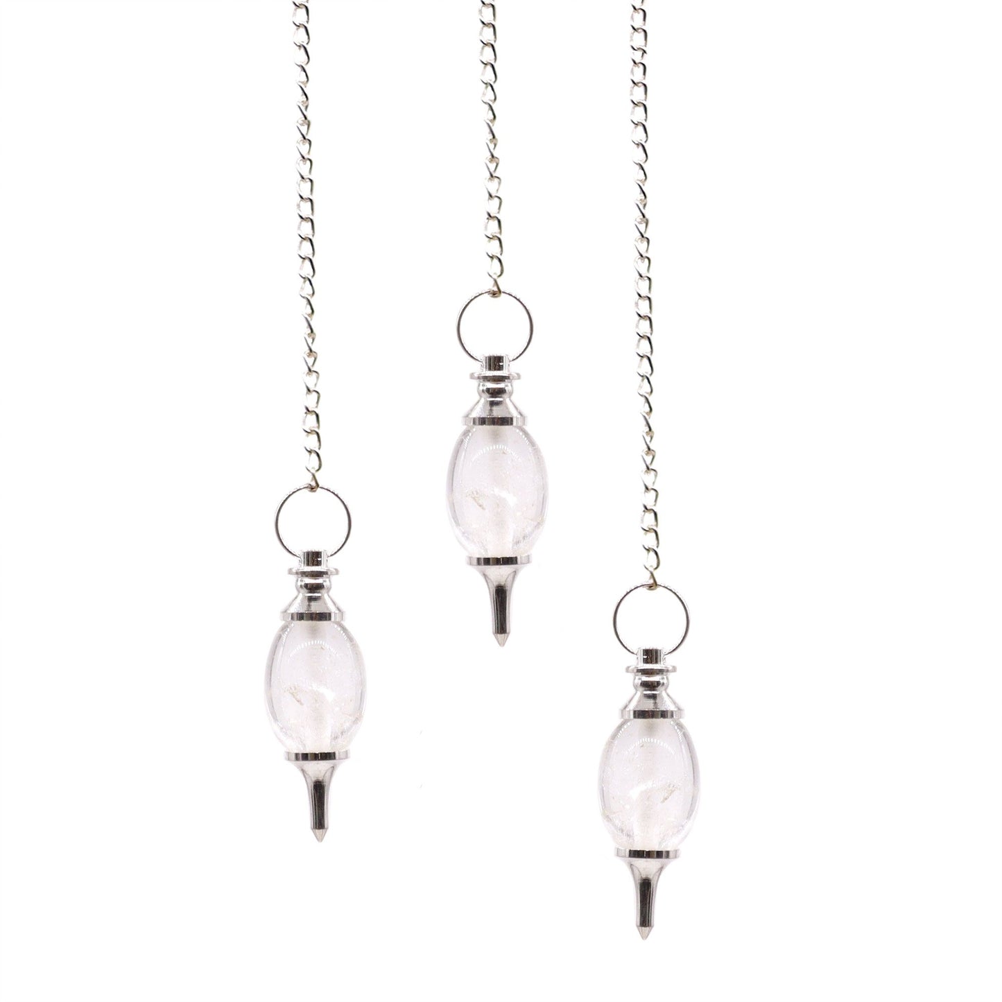 Lingam Shaped Gemstone Pendulum - Rock Quartz | Auro & Co