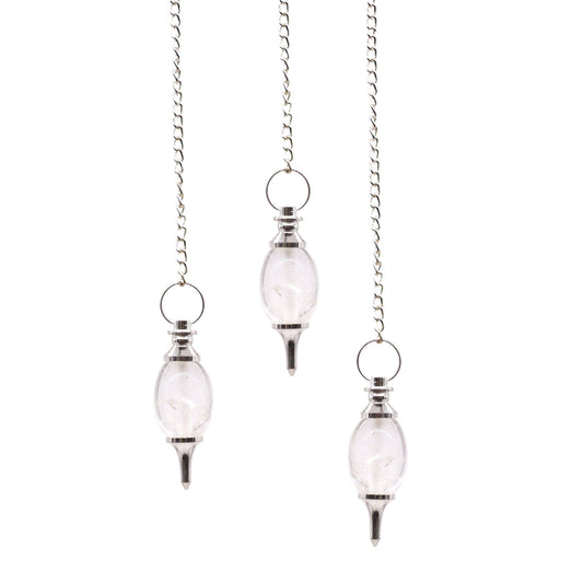 Lingam Shaped Gemstone Pendulum - Rock Quartz | Auro & Co