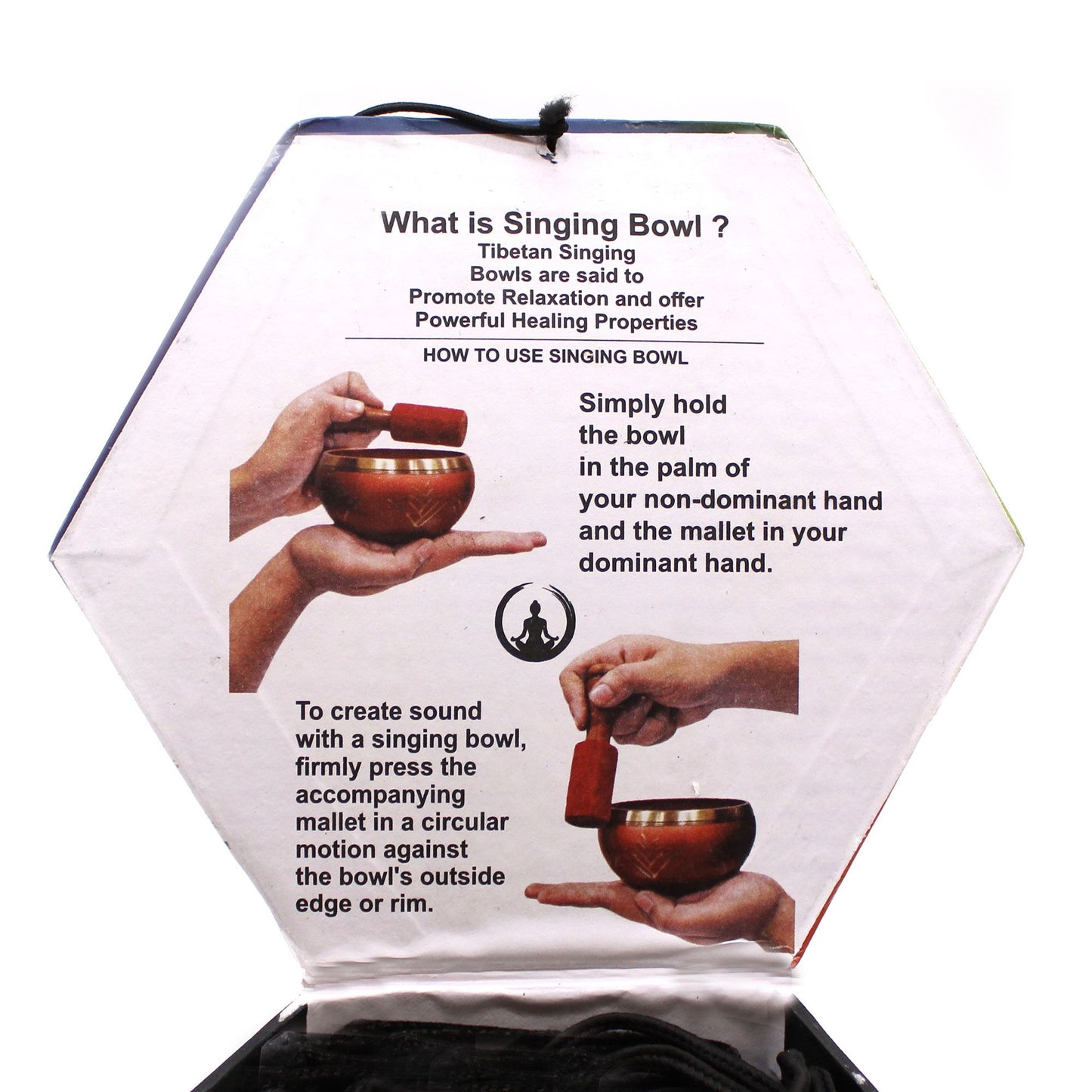 Buddha Singing Bowl Set- Black/Orange 10.7cm – product image 8