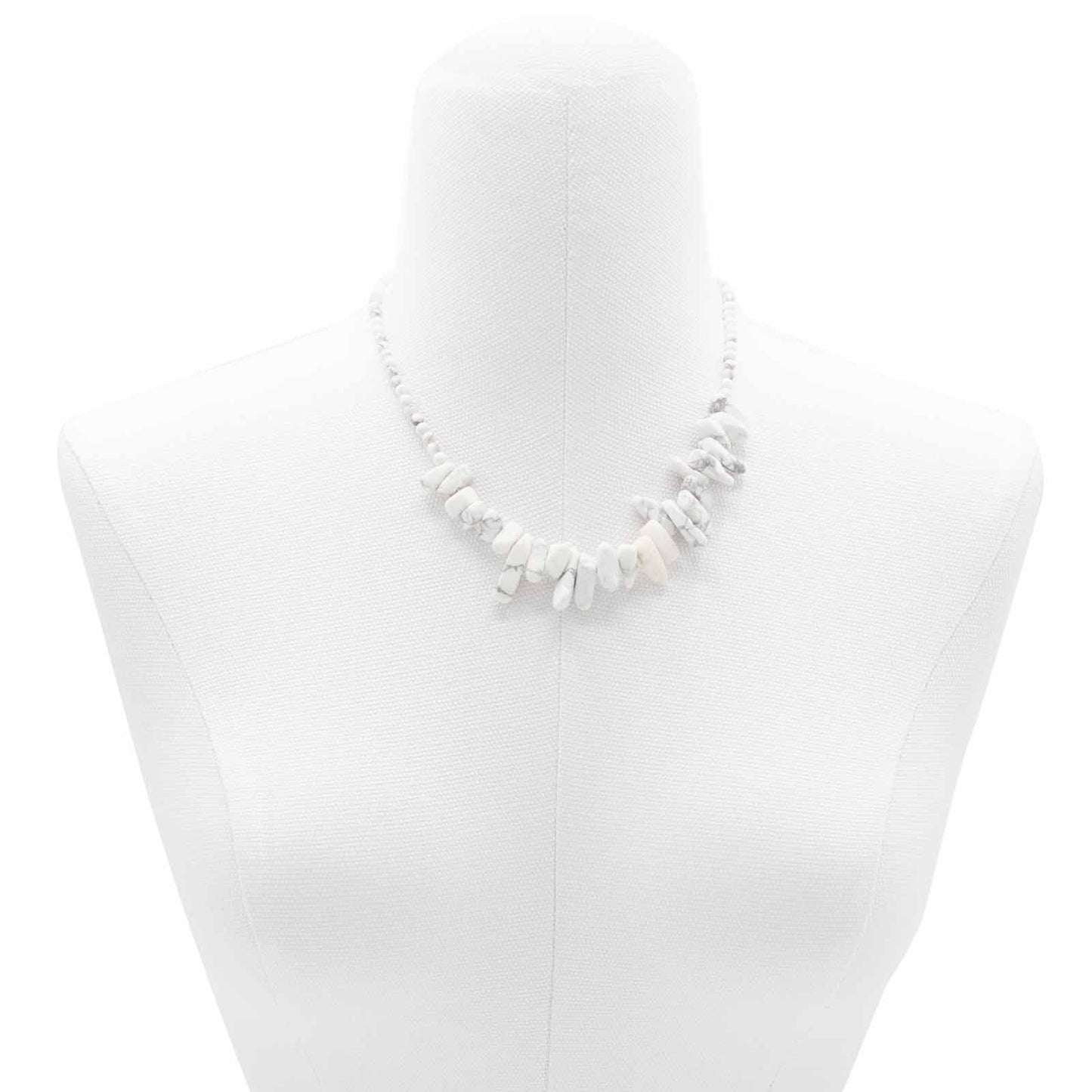 Longstone Gem Necklace - White Jasper – detail view