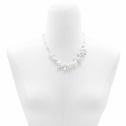 Longstone Gem Necklace - White Jasper – detail view