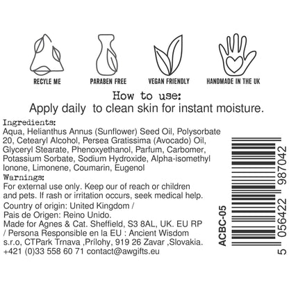 Agnes + Cat Hand & Body Cream - White Fig – packaging