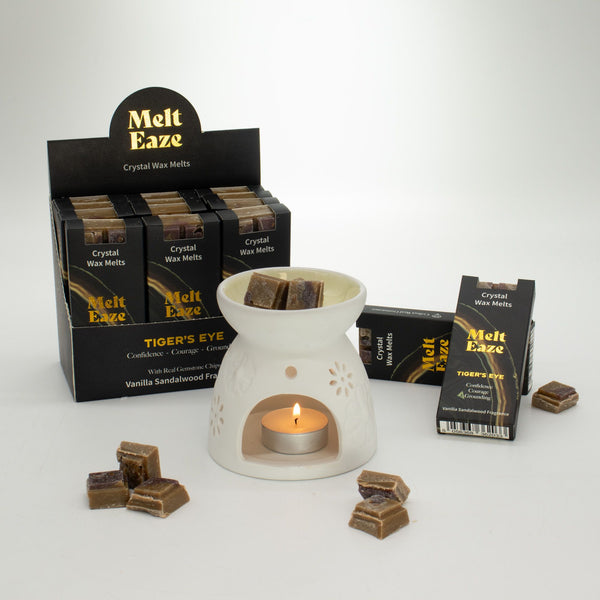 MeltEaze Wax Melts 50g - Tigereye Strength - Vanilla Sandalwood | Auro & Co