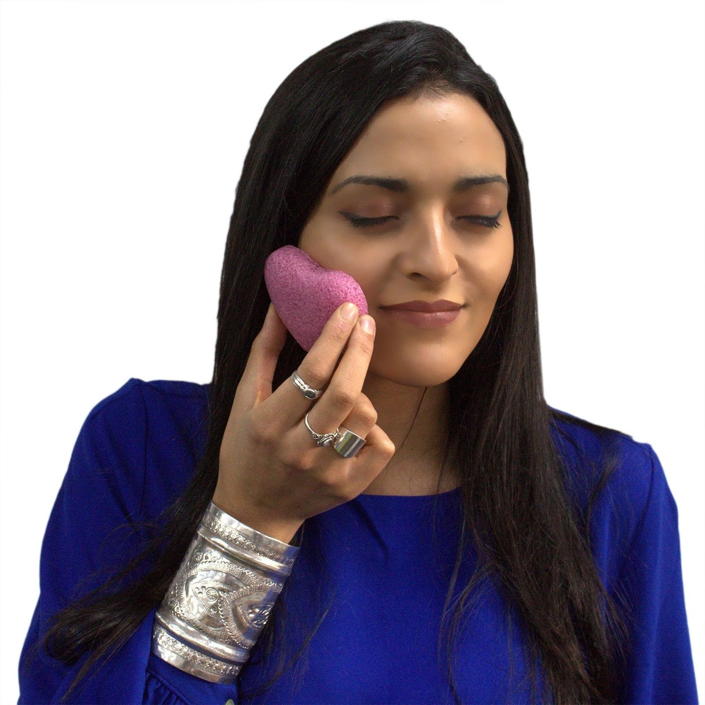 Konjac Heart Sponge - Lavender – detail view