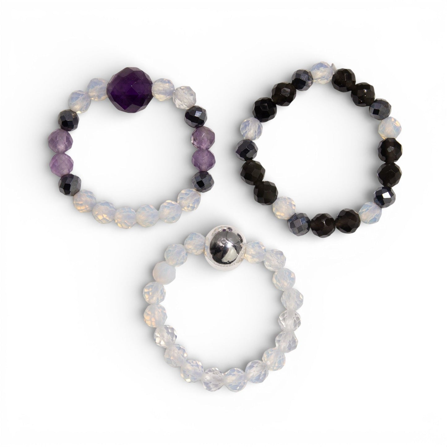 Nymph Spirit Gemstone Ring Set - Full Moon | Auro & Co