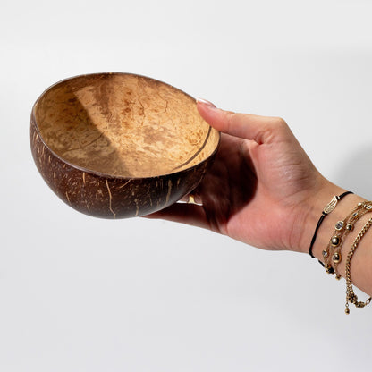 Natural Coconut Shell Bowl, Medium, 6 x 13cm