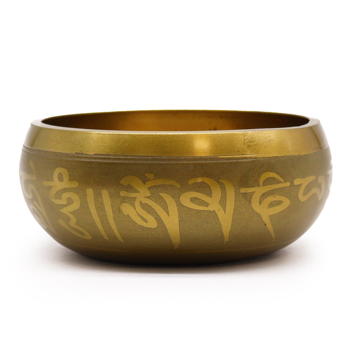 Ganesh Singing Bowl, Engraved Brass, 11cm