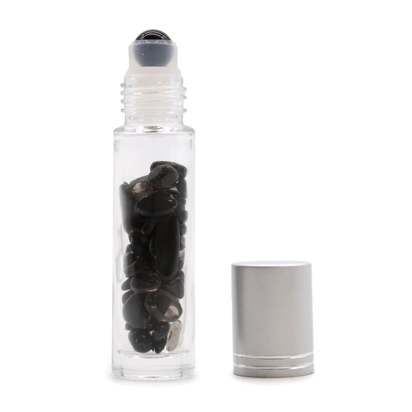 Black Tourmaline Aura-Infused Essential Oil Roller Bottle