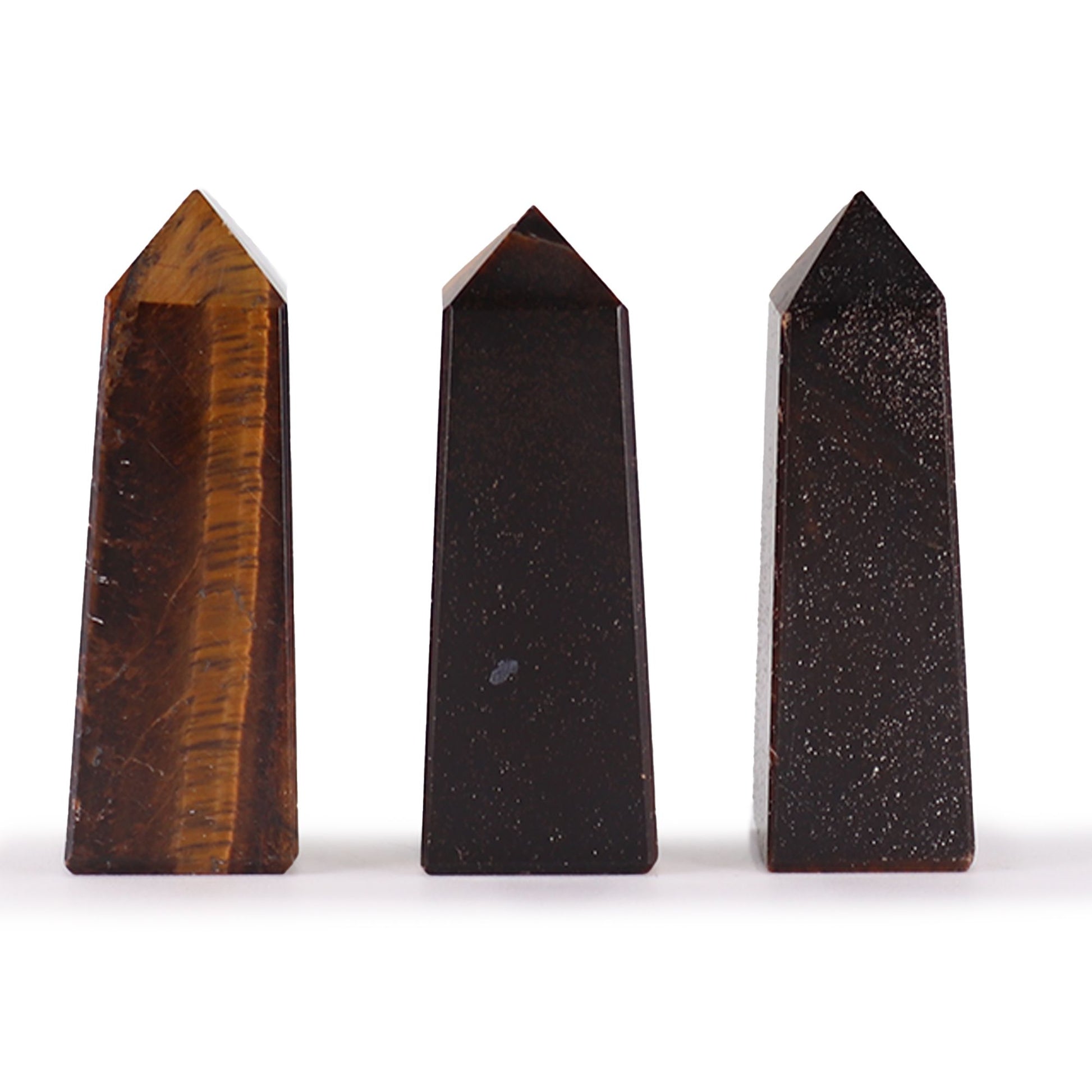 Gemstone Obelisk Point approx 5cm - Tiger Eye | Auro & Co