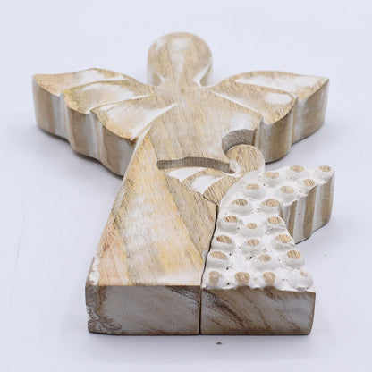 Mango Wood Angel in Angel - Whitewash – product image 6