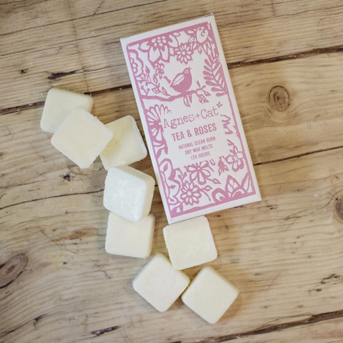 Tea & Roses Wax Melts, Box of 8 - Agnes + Cat