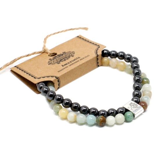 Magnetic Gemstone Bracelet - Amazonite | Auro & Co